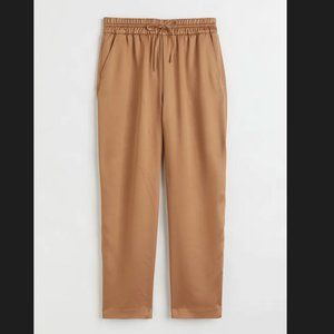 H&M Pull-on Lyocell-blend Pants, Size S, Dark beige
